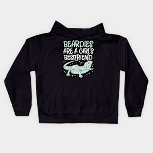 Beardies Are A Girl's Best Friend Kids Hoodie